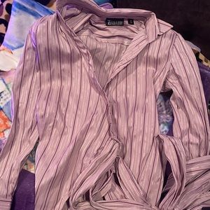 New York & Company Seventh Avenue Petit XS blouse with tie